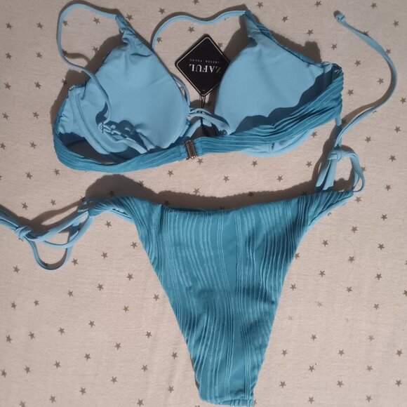 NWT Zaful underwire textured bikini set L Large - Picture 9 of 10